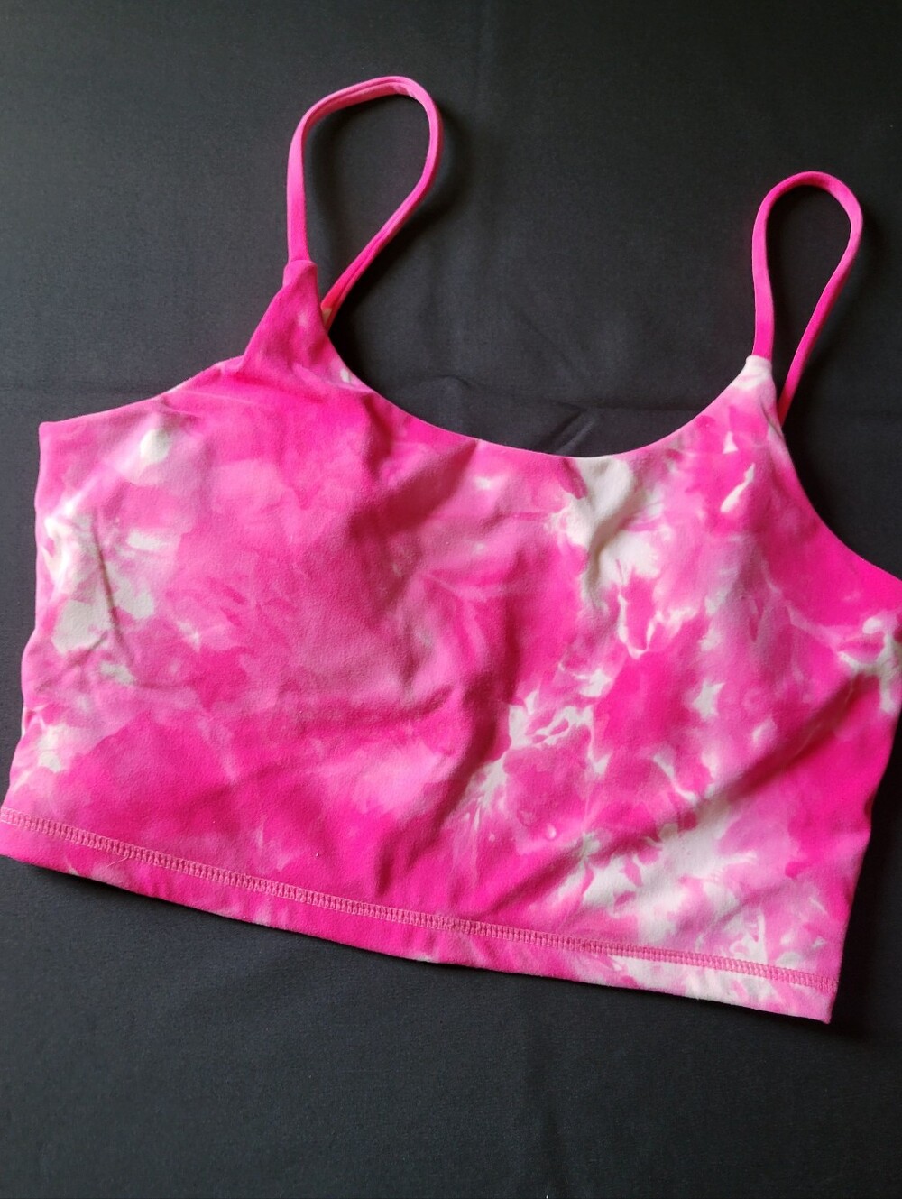 Vital Apparel Plush Marble Crop Tank Size M